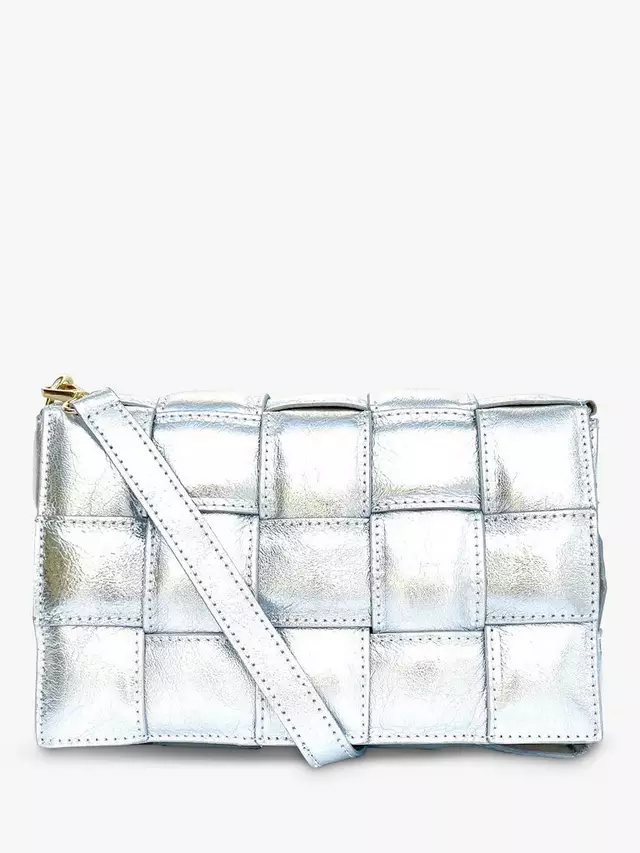 

Сумка кросс-боди Apatchy Padded Woven Leather, серебряный