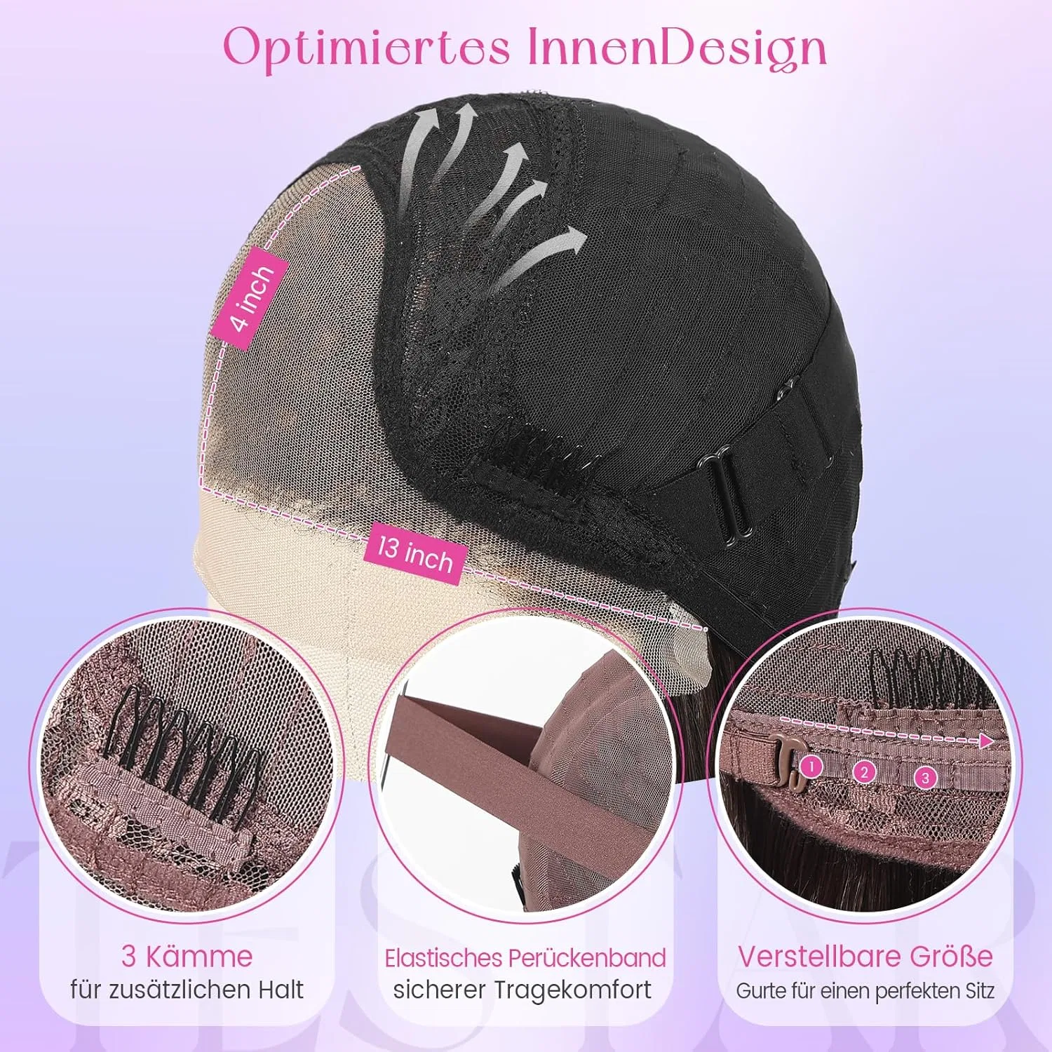 Синтетический парик Lace-Front Ombre блонд-коричневый Testar, Ombre Blond-Braun — фото 3