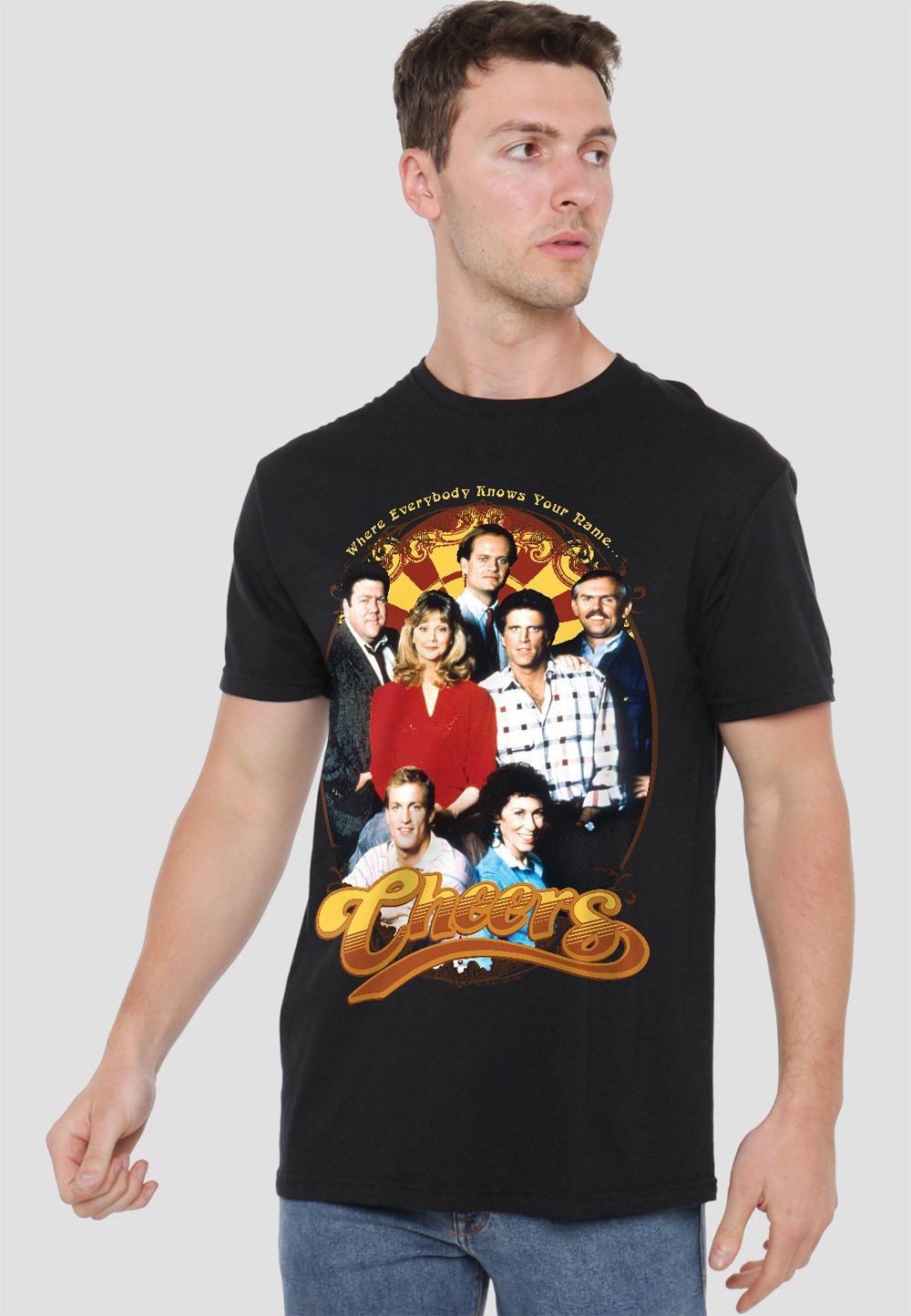 

Футболка с принтом CHEERS GROUP SHOT Cotton Soul, черный