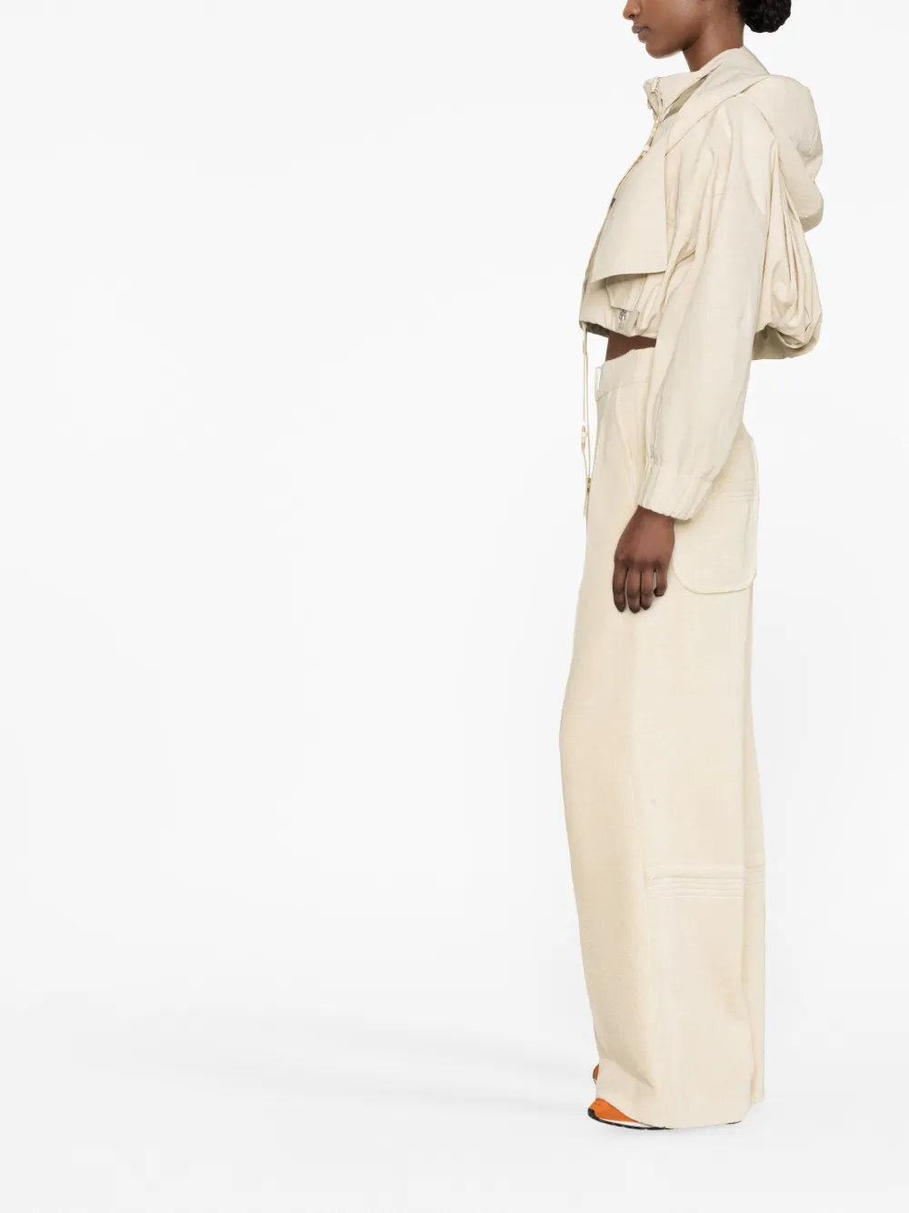 Расклешенные брюки широкого кроя JACQUEMUS, нейтральный — фото 3