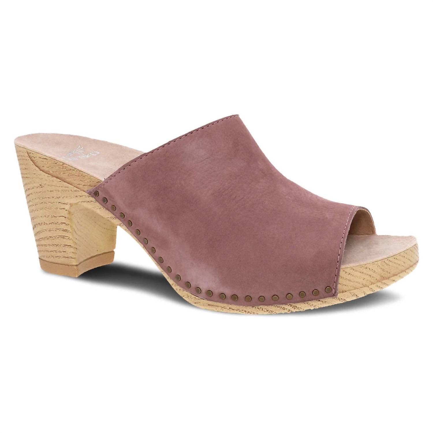 Женские летние туфли Tandi Slip On Heeled Mule в розовом цвете dansko
