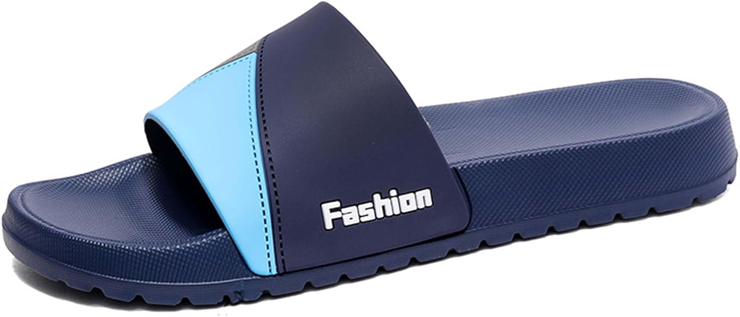 

Мужские домашние тапочки большого размера для активного отдыха, создающие ощущение ходьбы по экскрементам, с прямым протектором, противоскользящие и быстросохнущие Generic, темно-синий