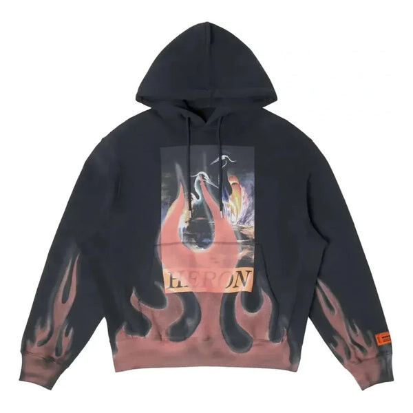 

Толстовка heron times flames hoodie 'black' Heron Preston, черный