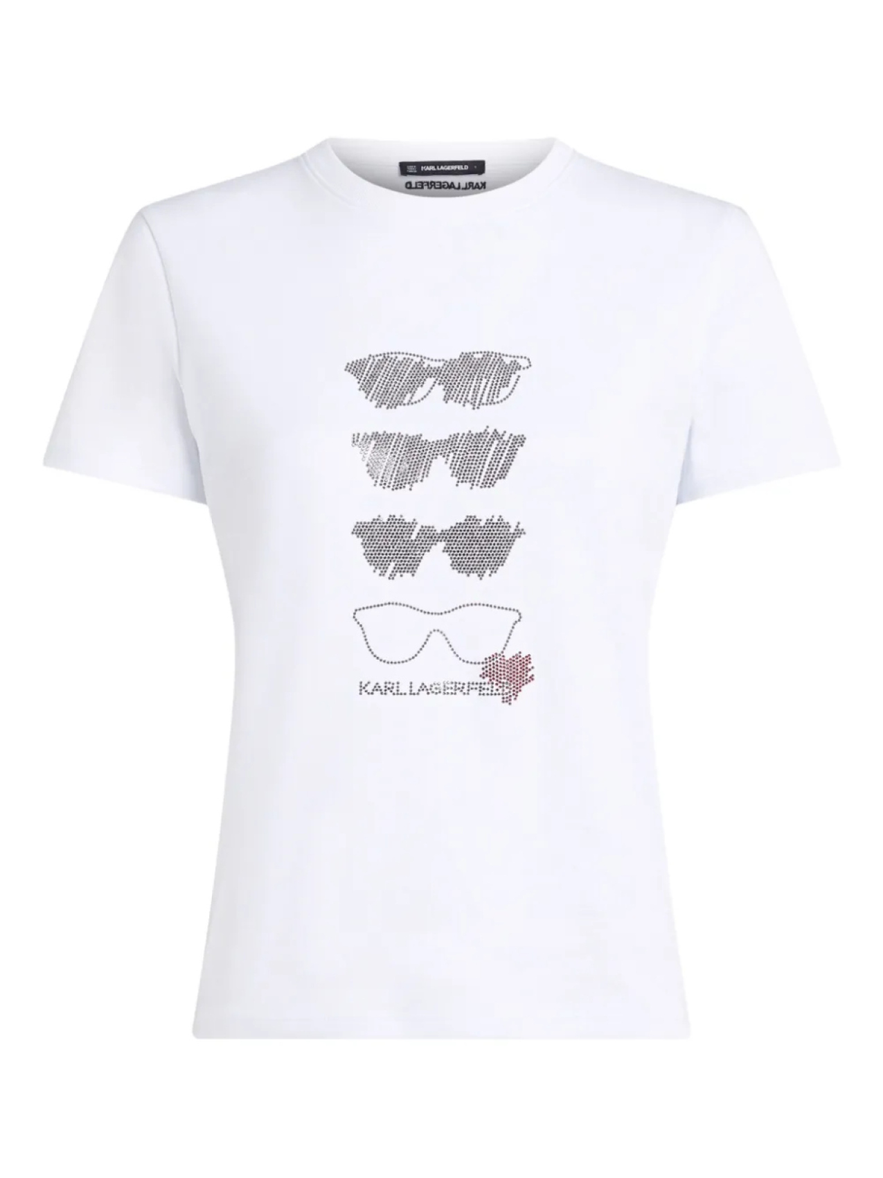 

Karl Lagerfeld футболка со стразами, белый