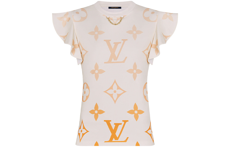 Футболка женская светло-розовая LOUIS VUITTON, с подарочной сумкой — фото 2
