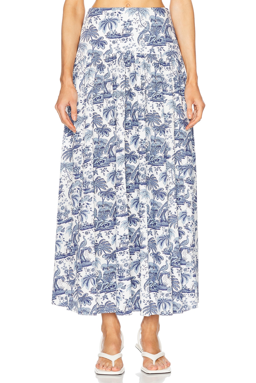 

Прочида Юбка Staud, цвет Blue Toile