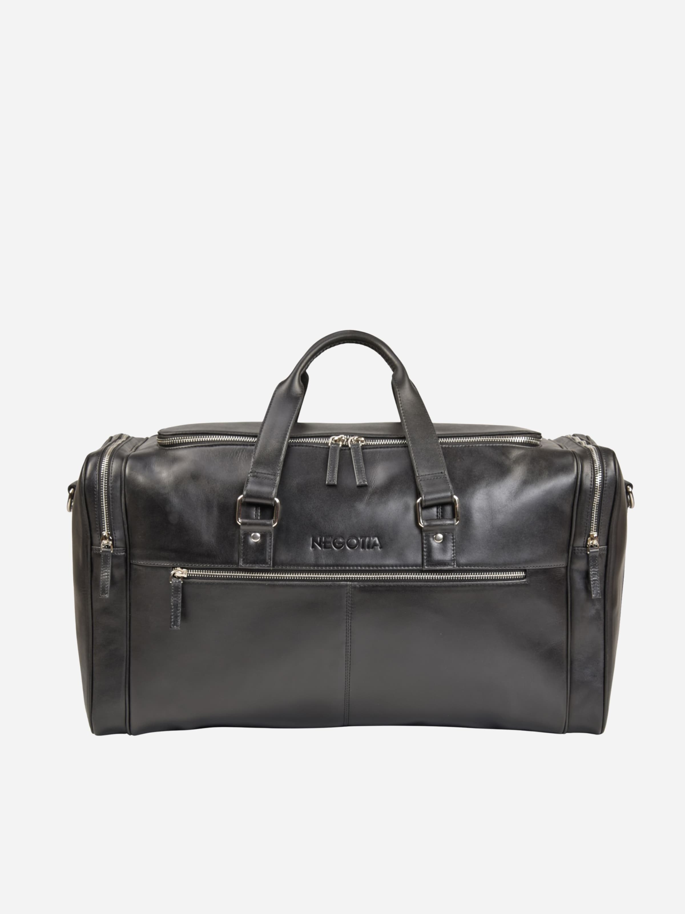 

NEGOTIA Leather Weekender 'Marent' в черном цвете