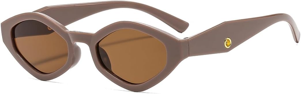 

Солнцезащитные очки с защитой UV400 | Маленькая оправа, линзы конфетного цвета | Для женщин и мужчин, для занятий спортом на открытом воздухе и вождения DSVIGF, C3 Coffee Tea