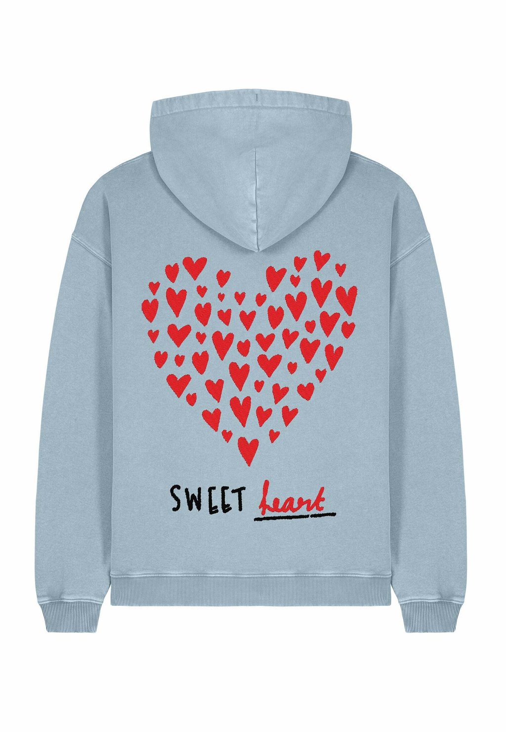 

Толстовка SWEETHEART BACK PRINT UNISEX VINTAGE HEAVYWEIGHT - Hoodie Mira Paris, светло-голубой