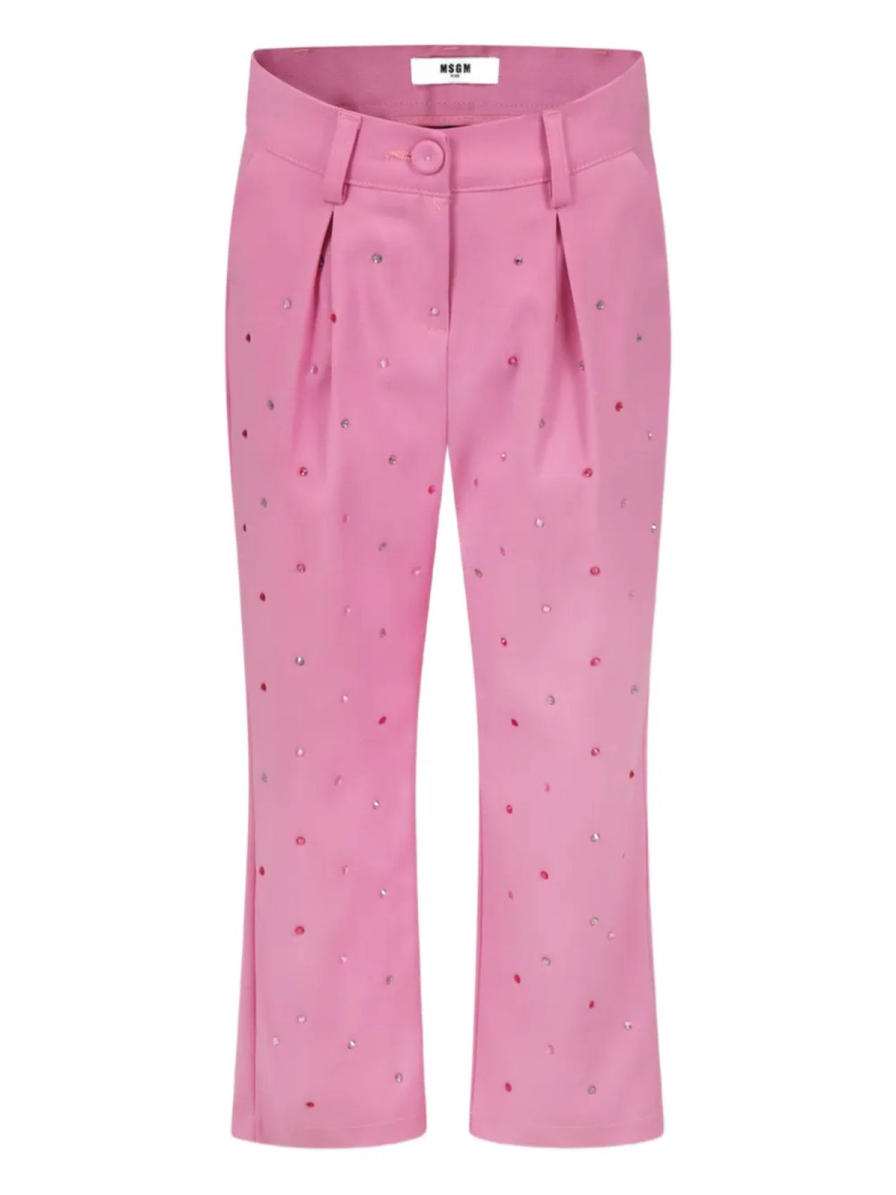 

Брюки MSGM Kids со складками и декором, розовый