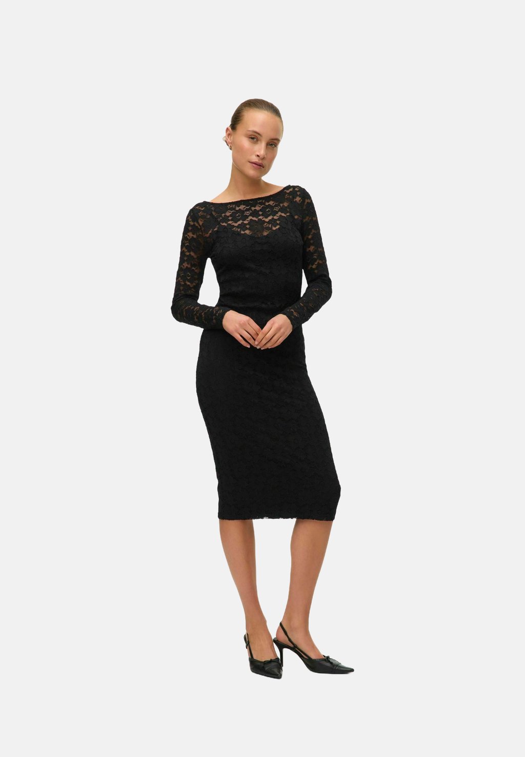 

Элегантное платье VMPAULA BOAT NECK CALF DRESS Aware, черный
