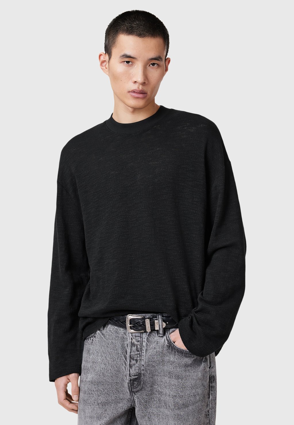 

Топ с длинными рукавами AllSaints, черный