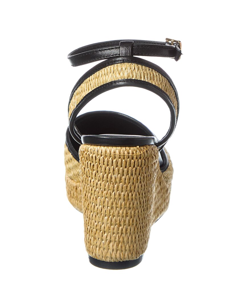 Сандалии из рафии и кожи Castañer Cass Wedge Sandal, коричневый — фото 3