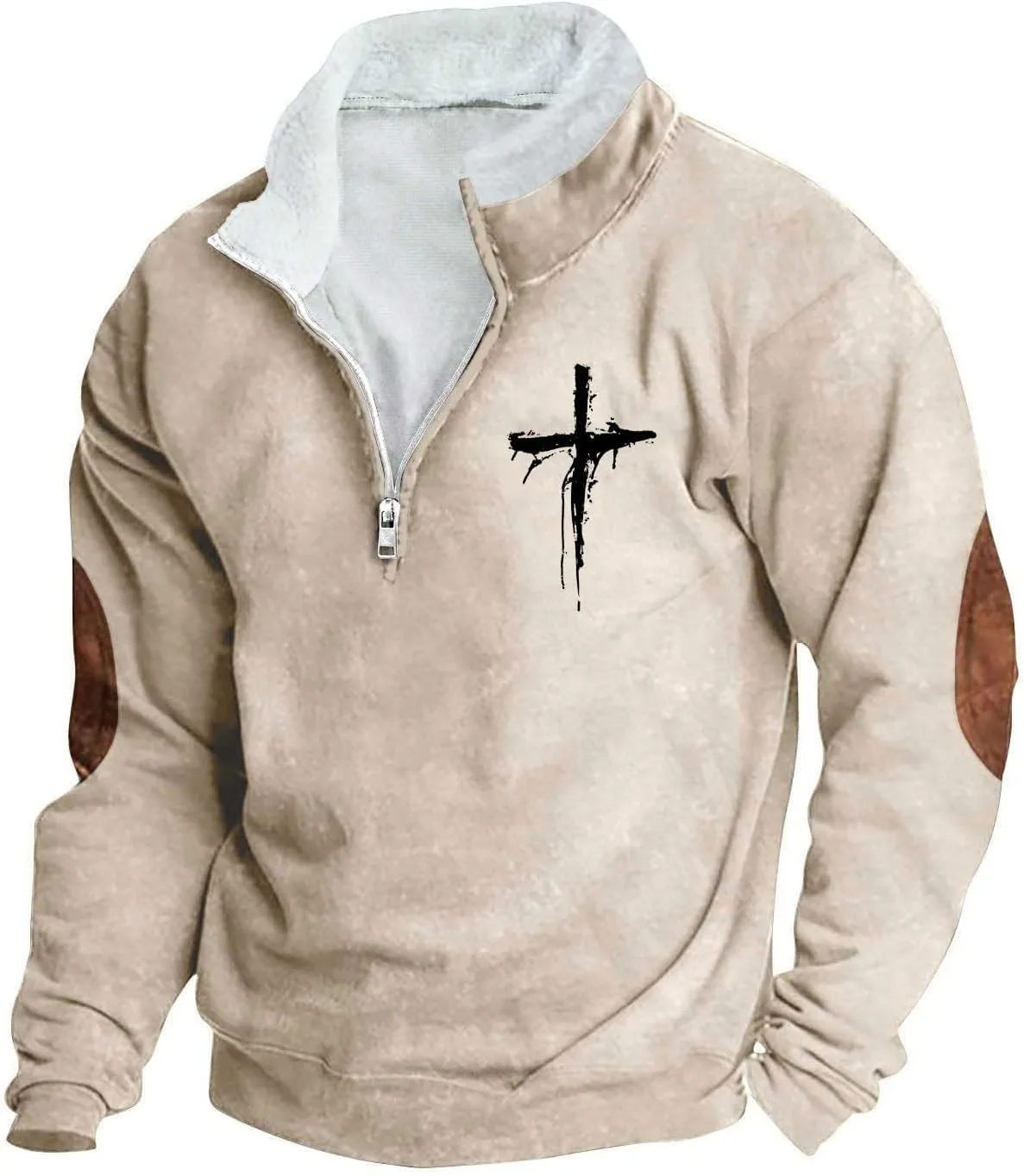 

Толстовка с капюшоном для мужчин, стойка, молния, флис AGWOLF