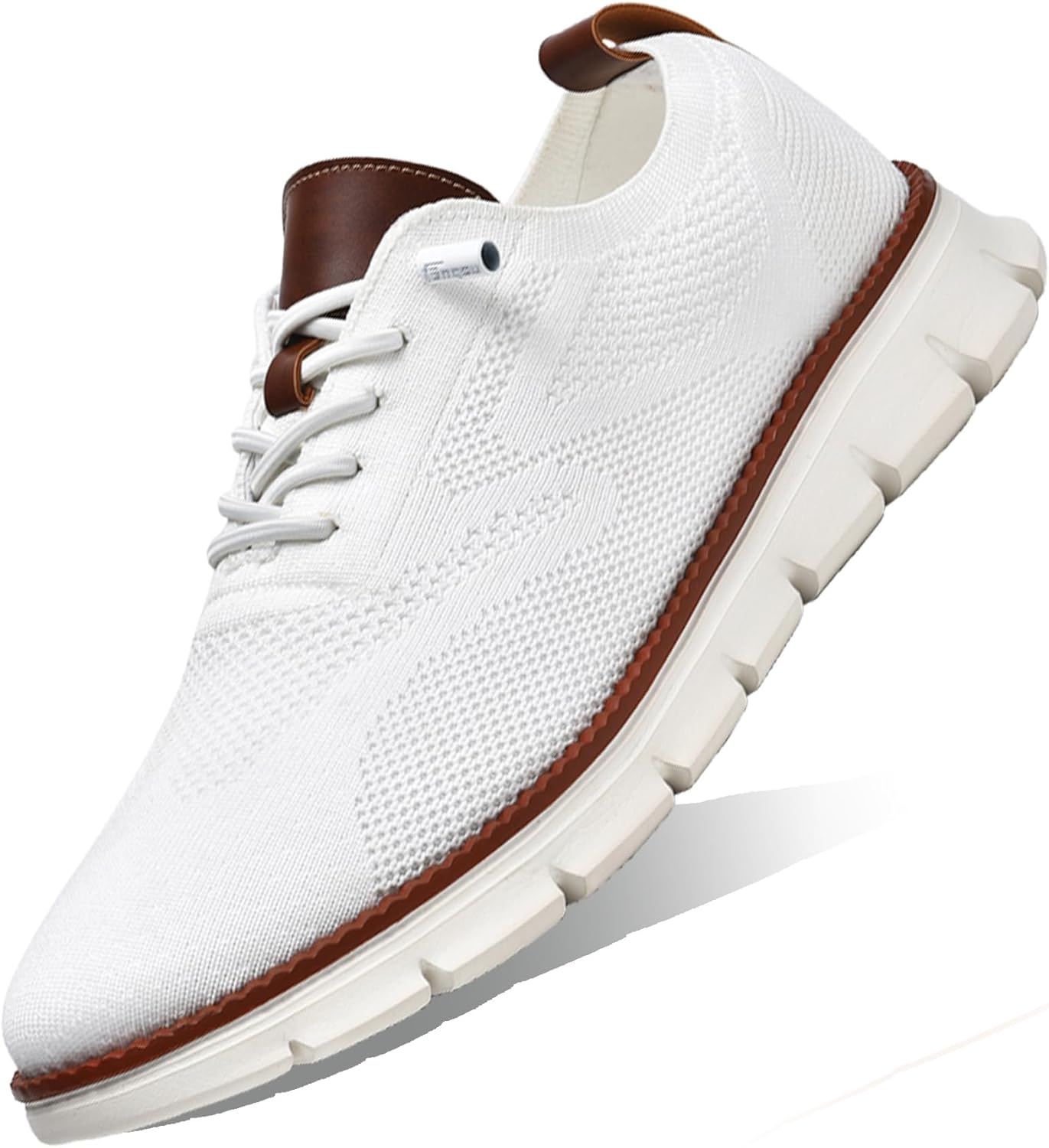 

Мужские оксфорды кроссовки из трикотажа для делового и повседневного ношения, модные удобные ходовые туфли с крылышками Asifn, белый