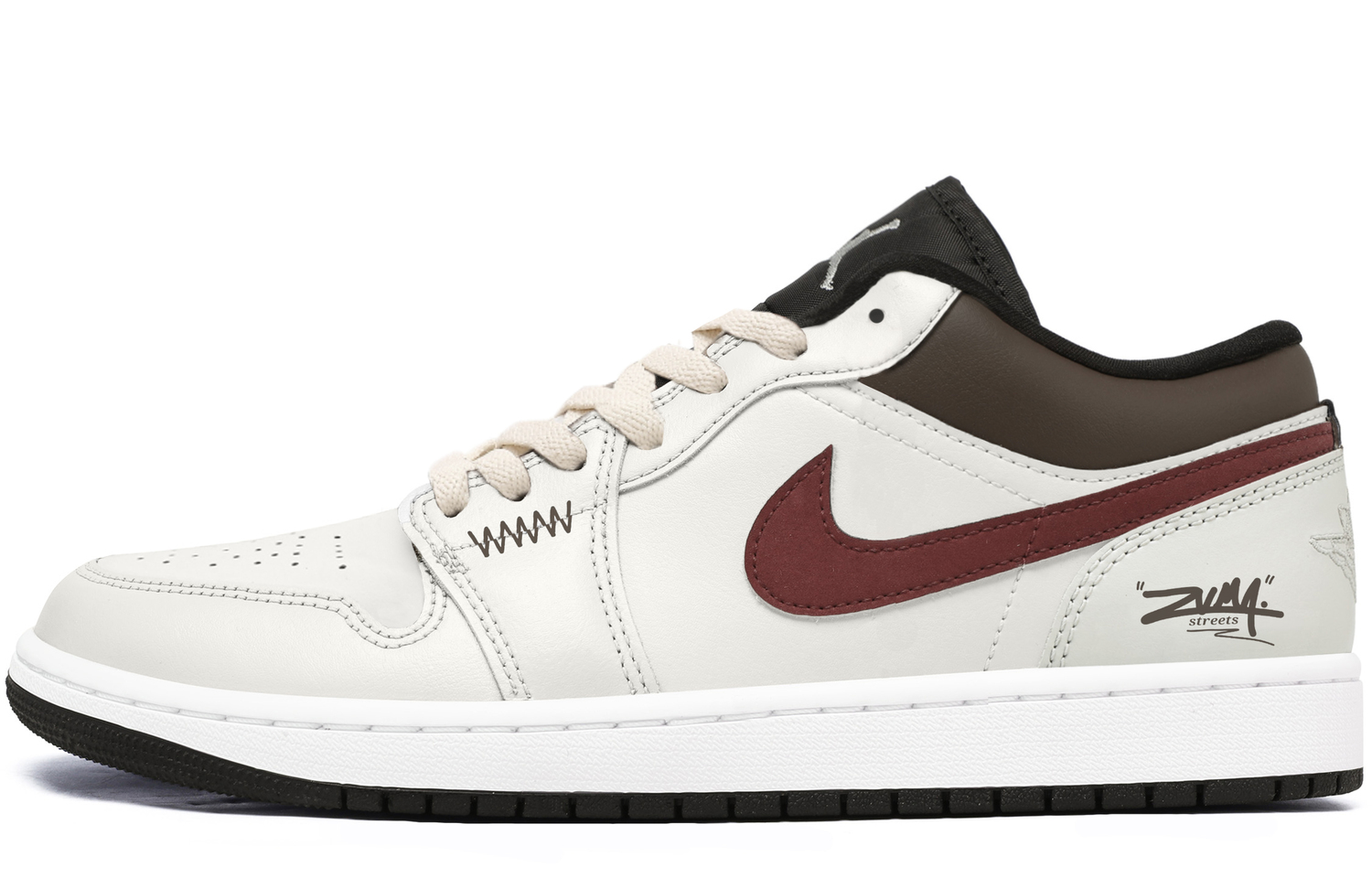 

Jordan Air 1 Cushioning Low top Vintage Basketball Shoes Unisex Белые Коричневые