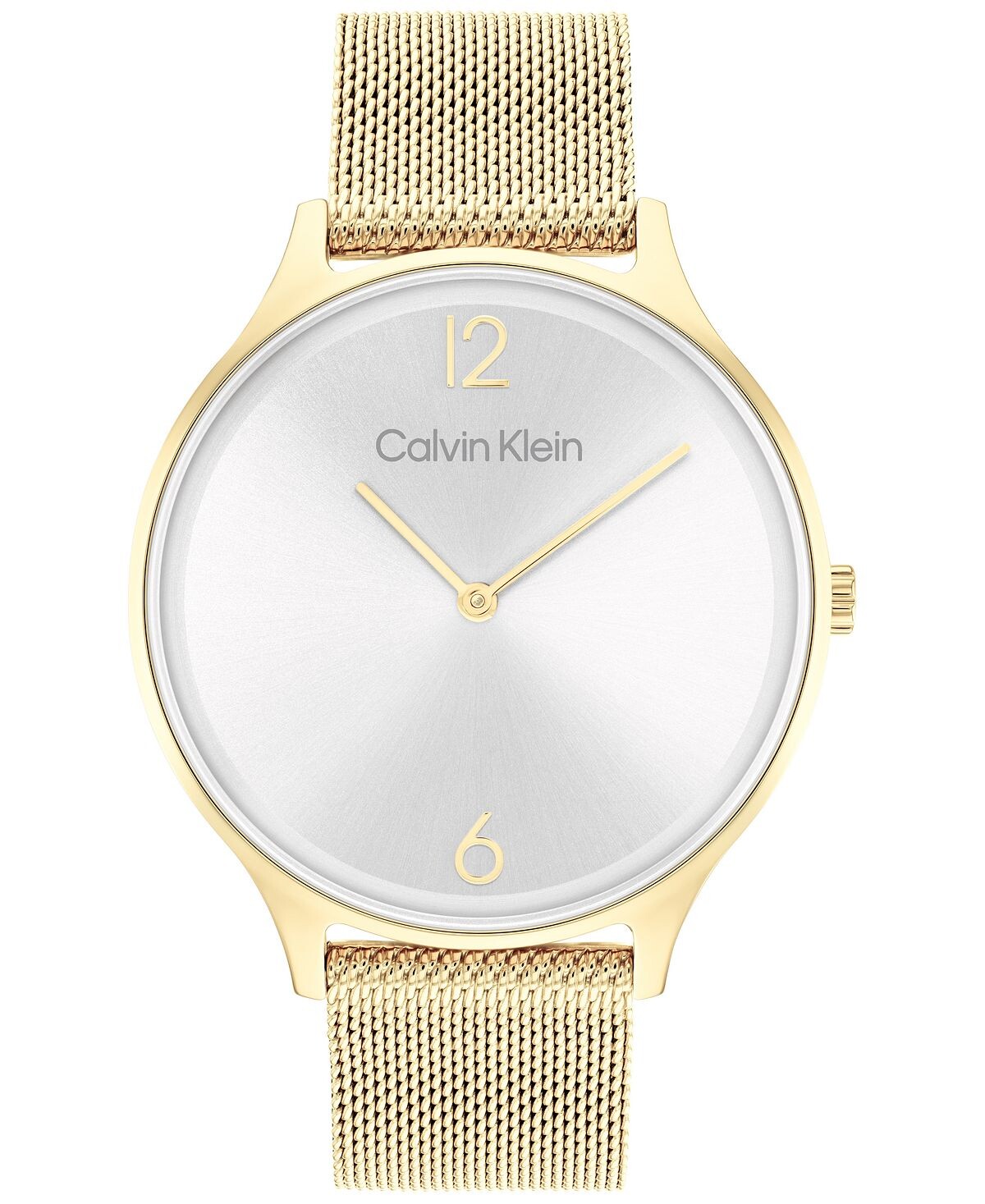 

Золотистые часы-браслет с сеткой 38 мм Calvin Klein, золотой