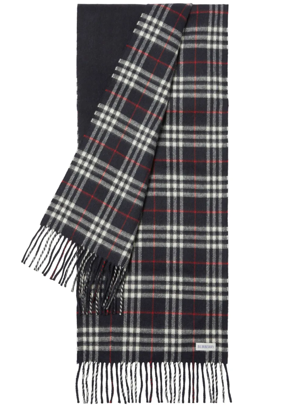 

Двусторонний кашемировый шарф в клетку BURBERRY, синий
