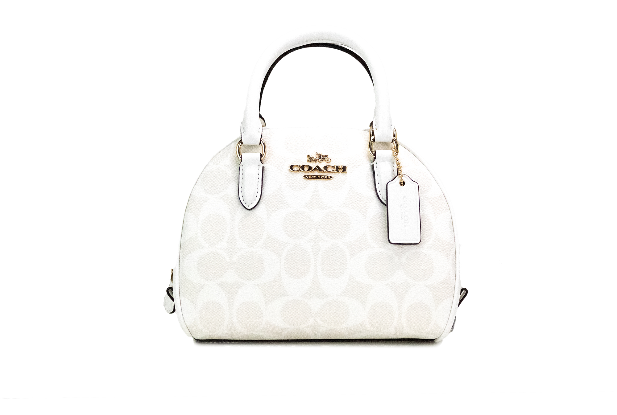 

Сумка-портфель с фирменным покрытием Sydney Small Chalk White Coach