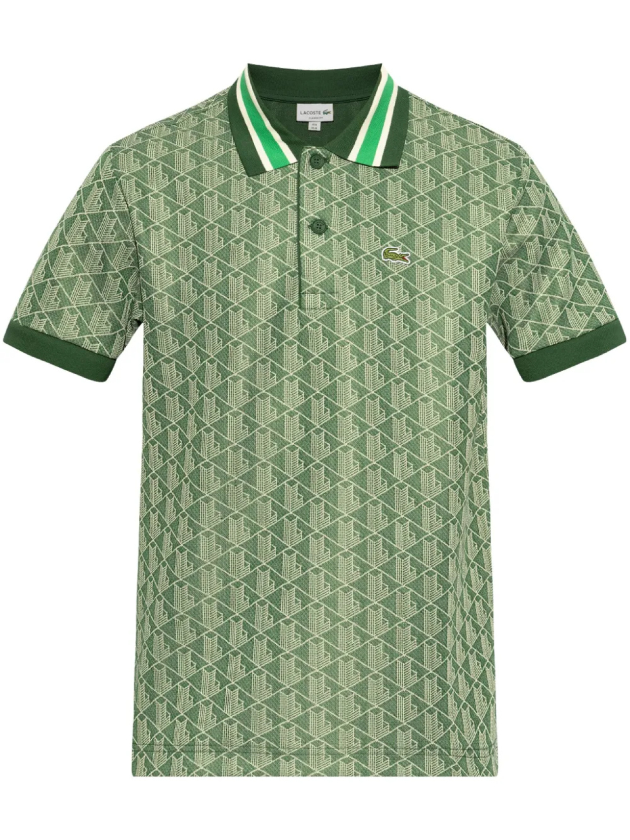 

Рубашка поло с узорчатым жаккардом Lacoste, зеленый