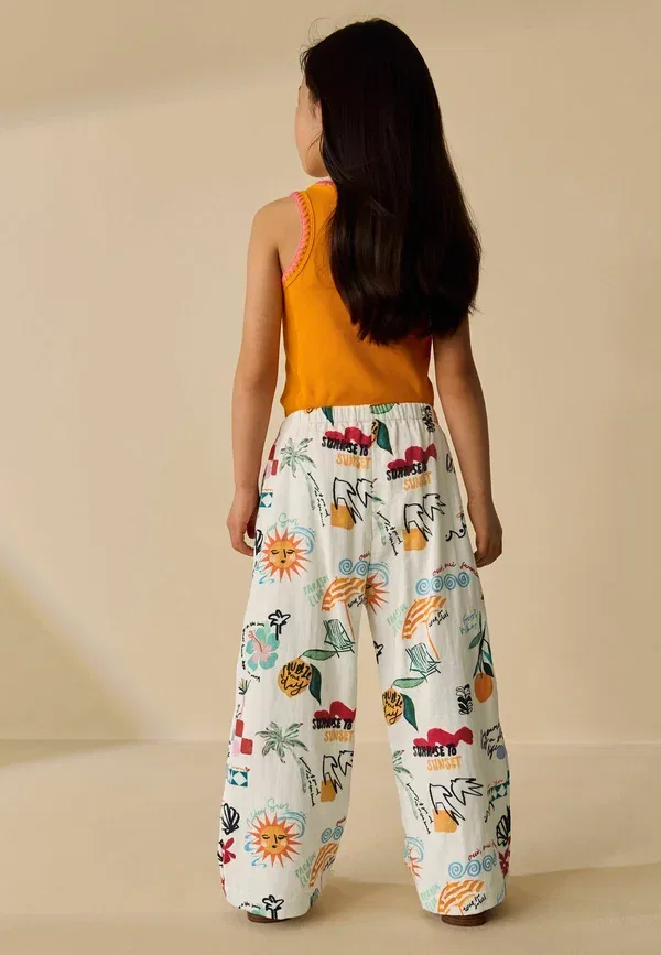 Брюки Regular fit pullon wide leg Next, кремовый