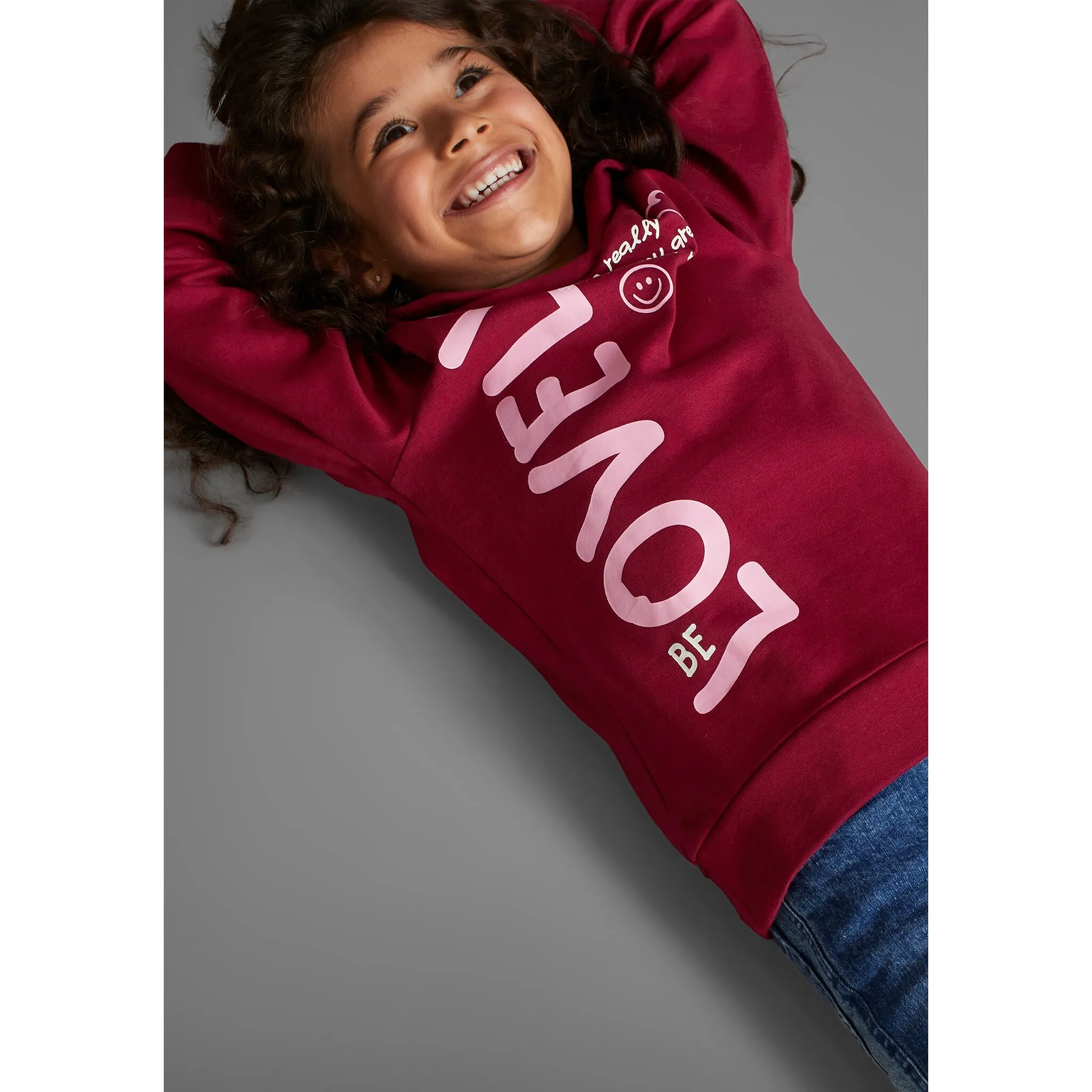 KIDSWORLD рубашка с длинными рукавами «LOVELY - Print», удлиненная форма, цвет beere — фото 3