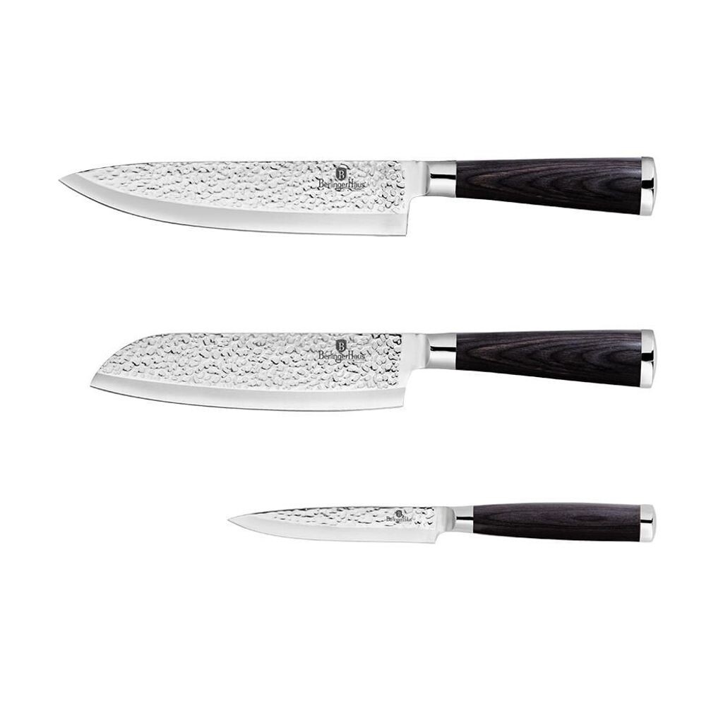 

Набор ножей Berlingerhaus из нержавеющей стали, 3 предмета Primal Gloss Collection Santoku BH-2484, черный