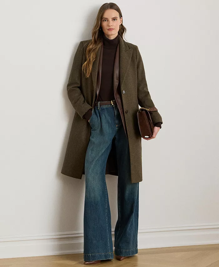 

Женское пальто Walker из смесовой шерсти Lauren Ralph Lauren, зеленый
