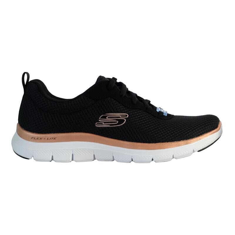 Женские кроссовки Skechers для ходьбы 149303_BKRG Черный со шнурками, цвет blanco — фото 2
