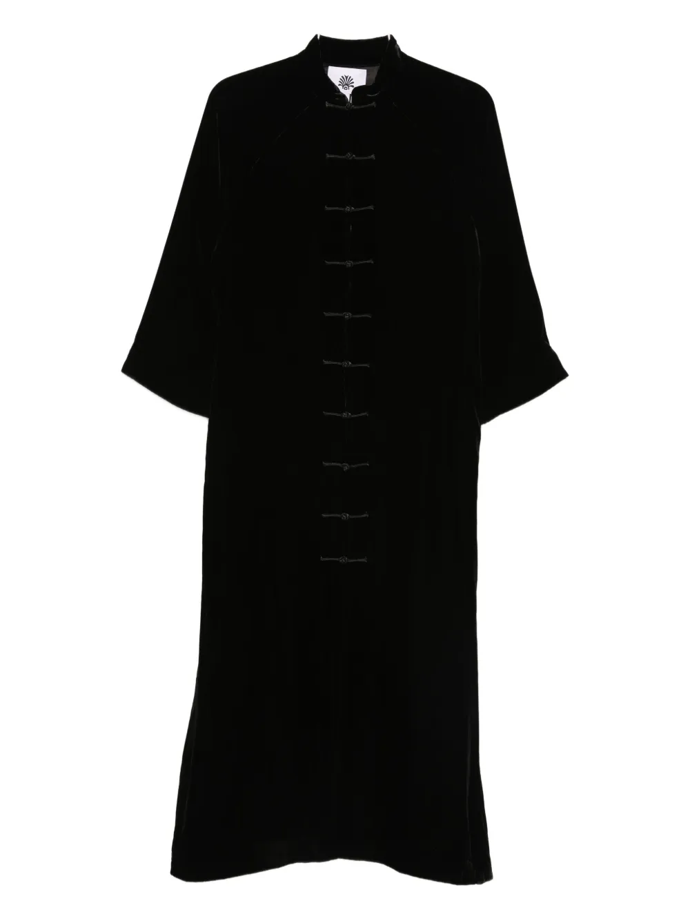 

Бархатное пальто на пуговицах Yali, черный