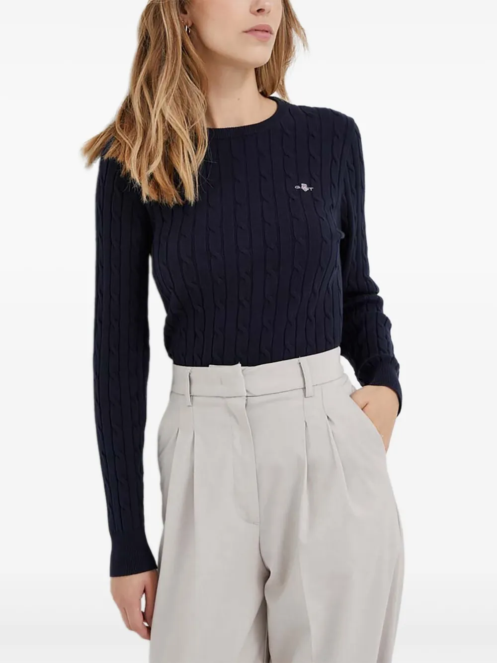 

Свитер крупной вязки Gant, синий