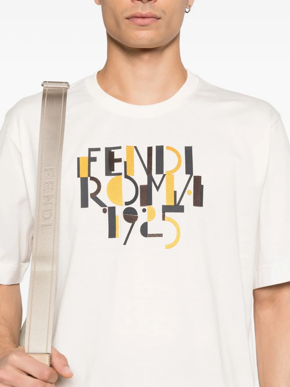 Футболка roma 1925 FENDI, нейтральный — фото 4