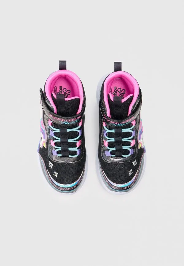 Высокие кроссовки unicorn chaser Skechers, Black Sparkle — фото 4