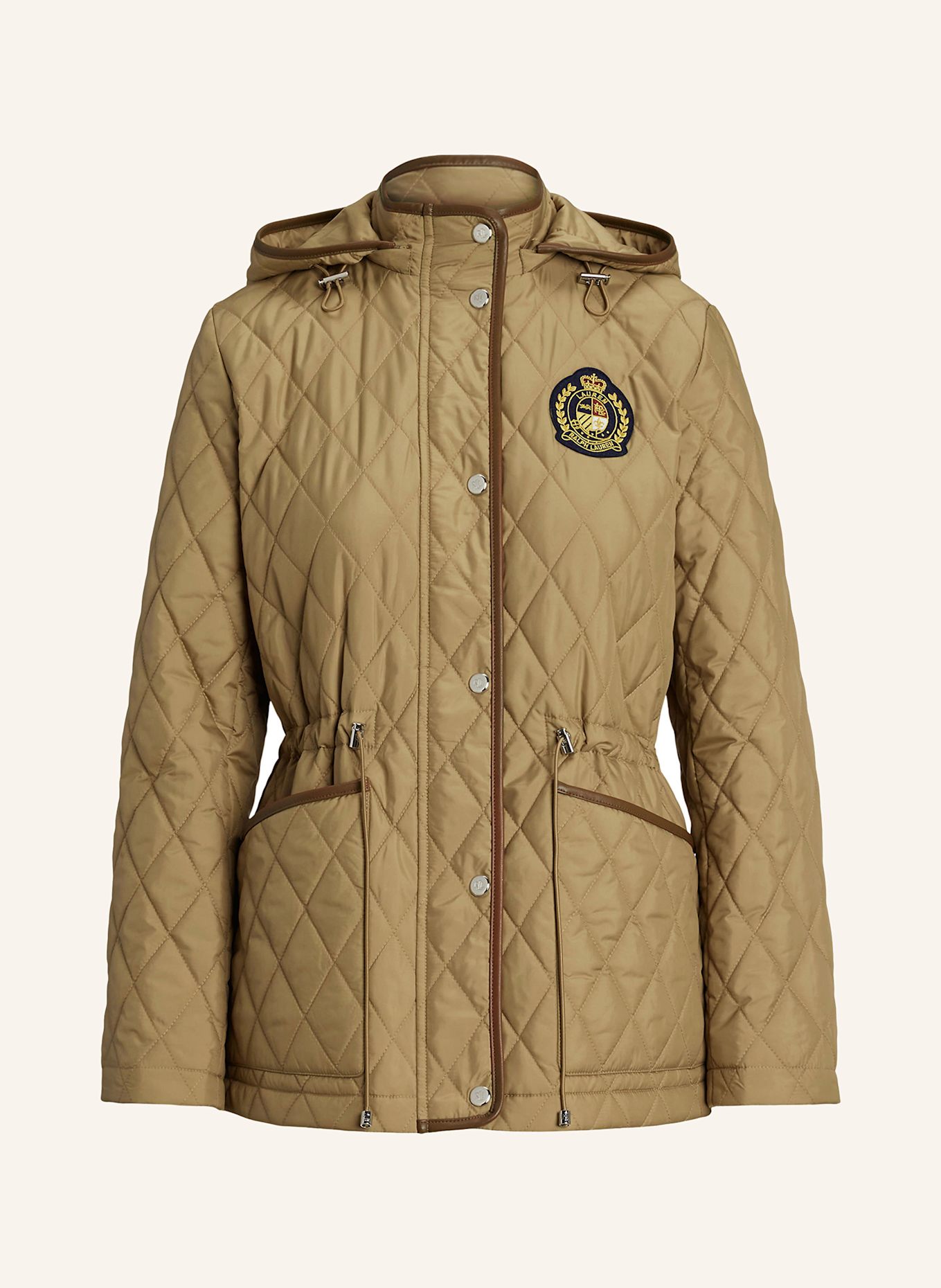 

Стеганая куртка со съемным капюшоном Lauren Ralph Lauren, коричневый