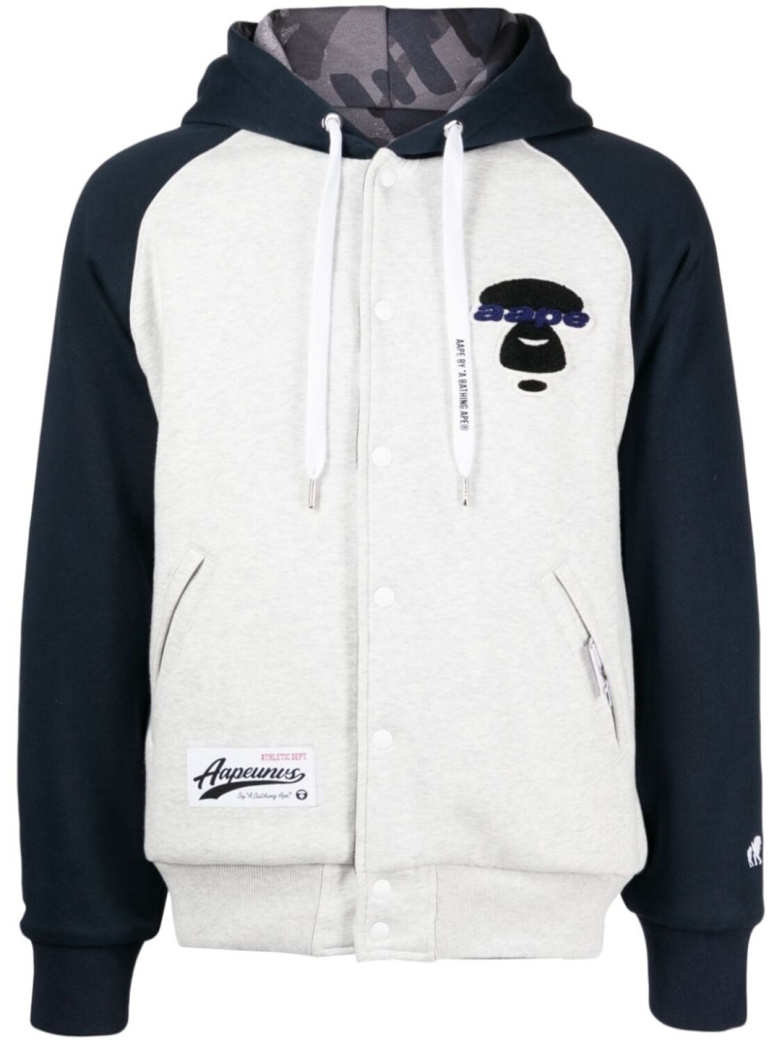 

A Bathing Ape бомбер в стиле колор-блок с логотипом, белый