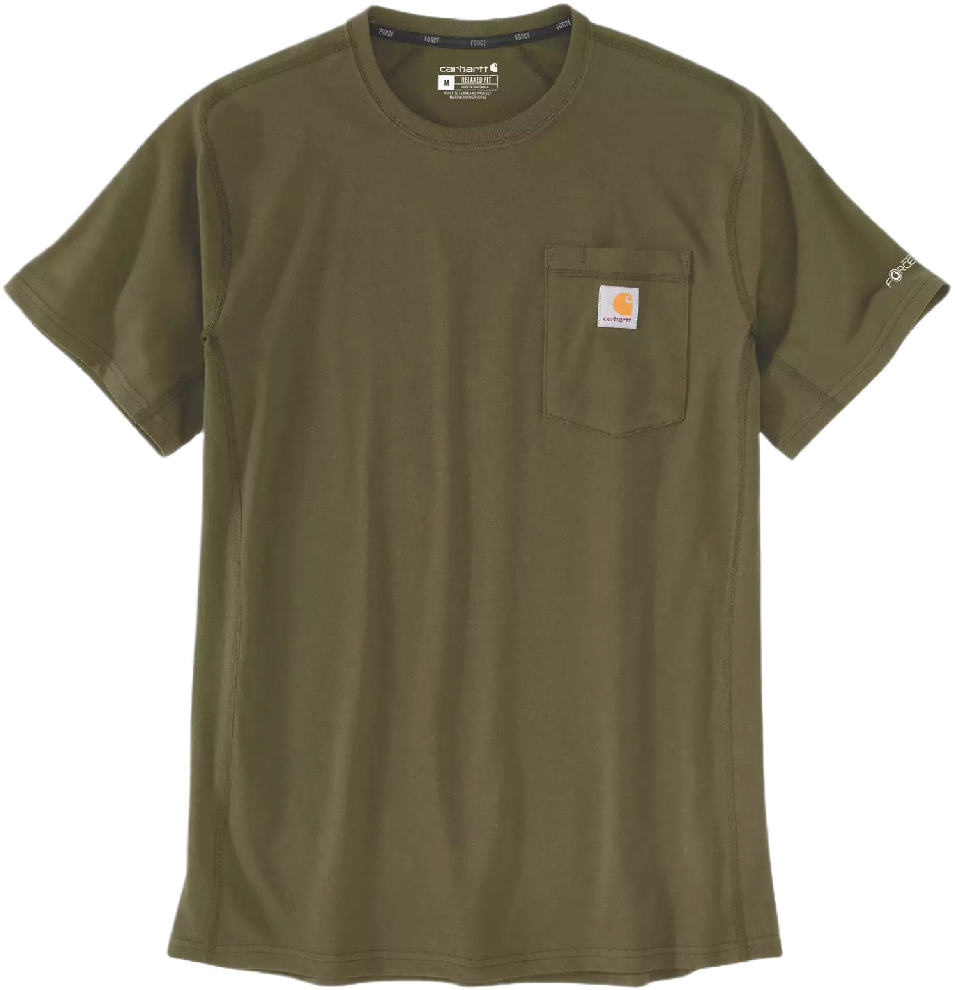 

Футболка Carhartt Force Relaxed Fit Midweight Short Sleeve Pocket T-Shirt, хаки