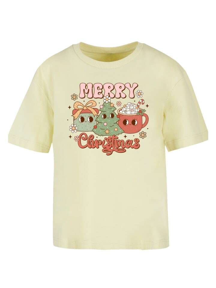 

Футболка F4NT4STIC Tee Merry Weihnachten Cozy And Cute, цвет softyellow