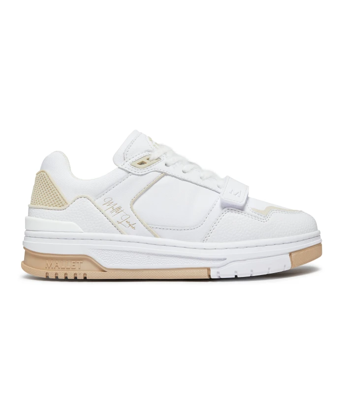

Кроссовки Carlton с ремешком, белые и бежевые Mallet London, белый