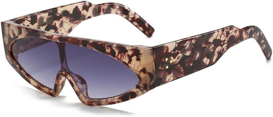 

Солнцезащитные очки MUTYNE в стиле панк с плоской верхней частью, модные цельные солнцезащитные очки для женщин и мужчин, трендовые очки-маски с защитой от УФ-излучения UV400, Flower Gray