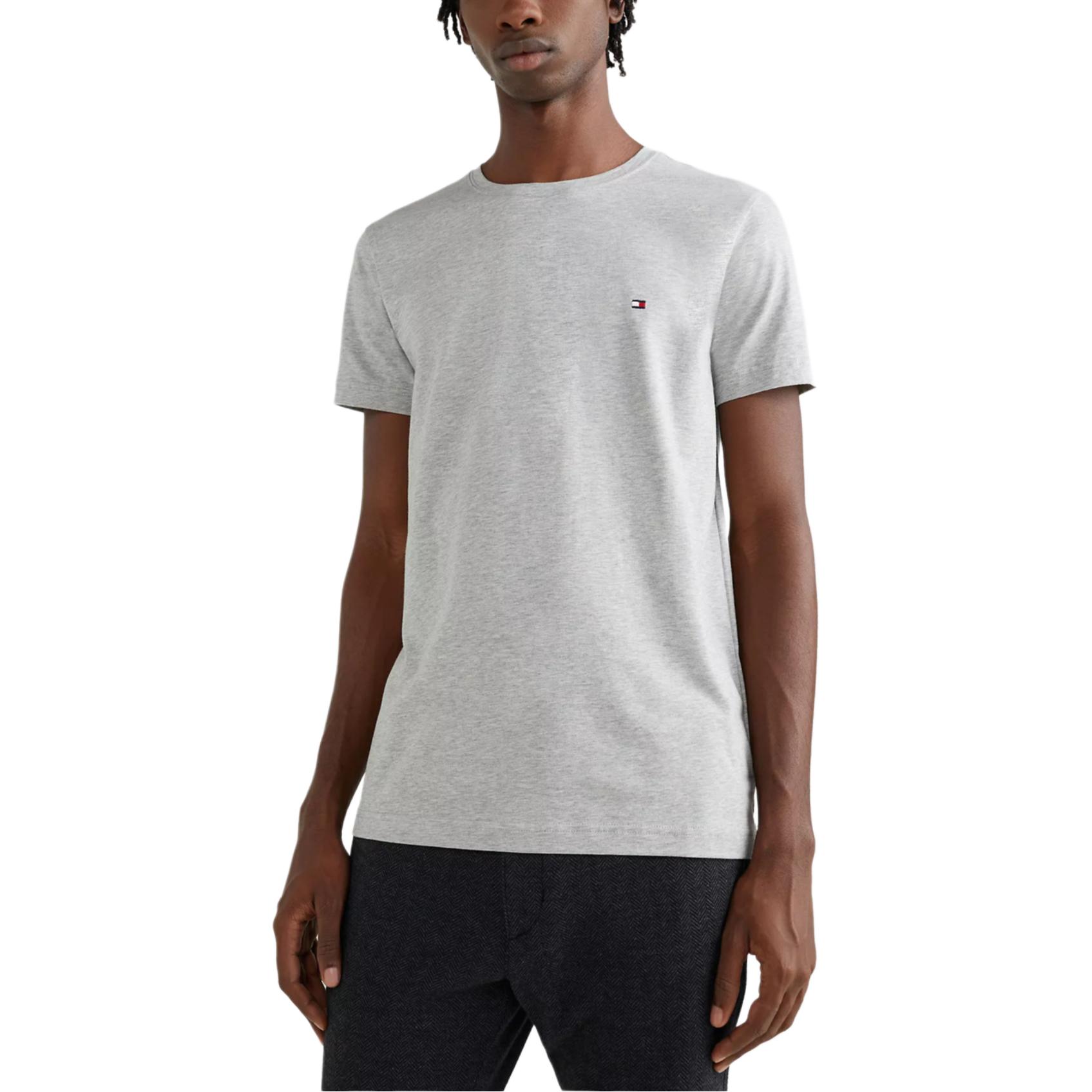 

Футболка мужская светло-серая Tommy Hilfiger, светло-серый