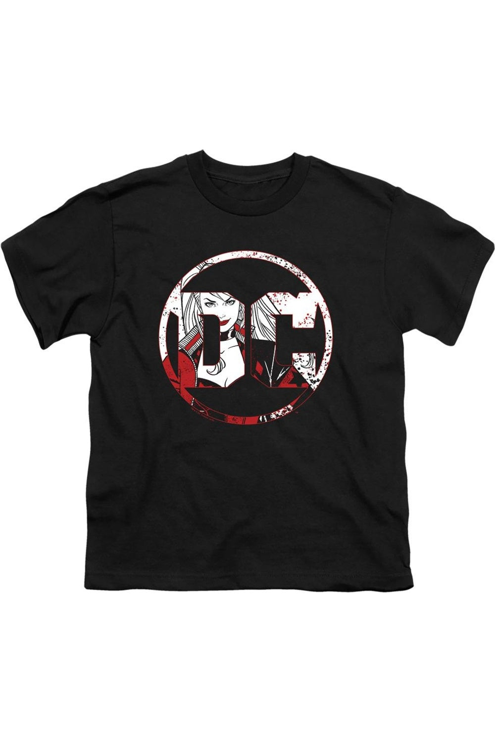 

Футболка с коротким рукавом для подростков с логотипом DC Comics и Харли Квинн Gildan, черный