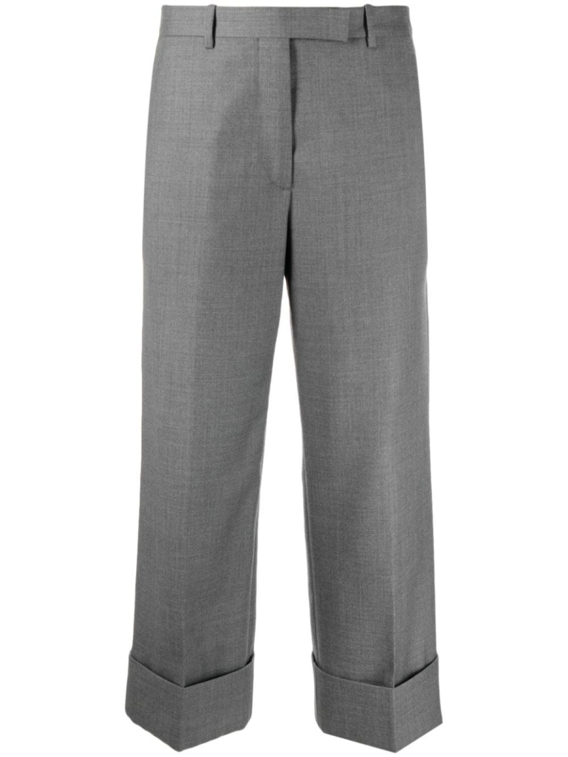 

Thom Browne укороченные брюки с манжетами, серый