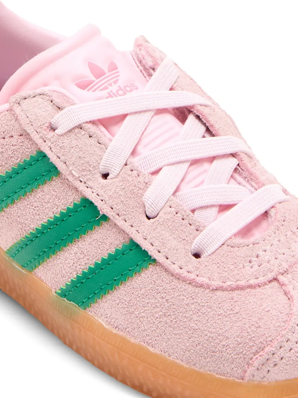 Кроссовки Gazelle с полосками Adidas Kids, розовый — фото 4
