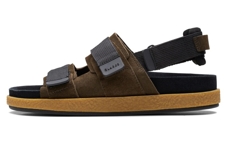

Clarks Оригинальные стильные сандалии мужские оливкового цвета