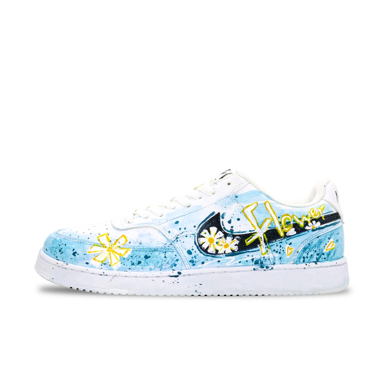 

Nike Кроссовки Court Vision 2 унисекс низкие сине-желто-белые, цвет Blue