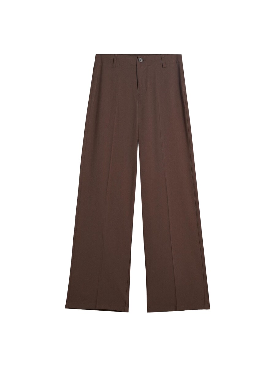 

Широкие брюки со складками Bershka, Brown/Cappuccino/Dark brown