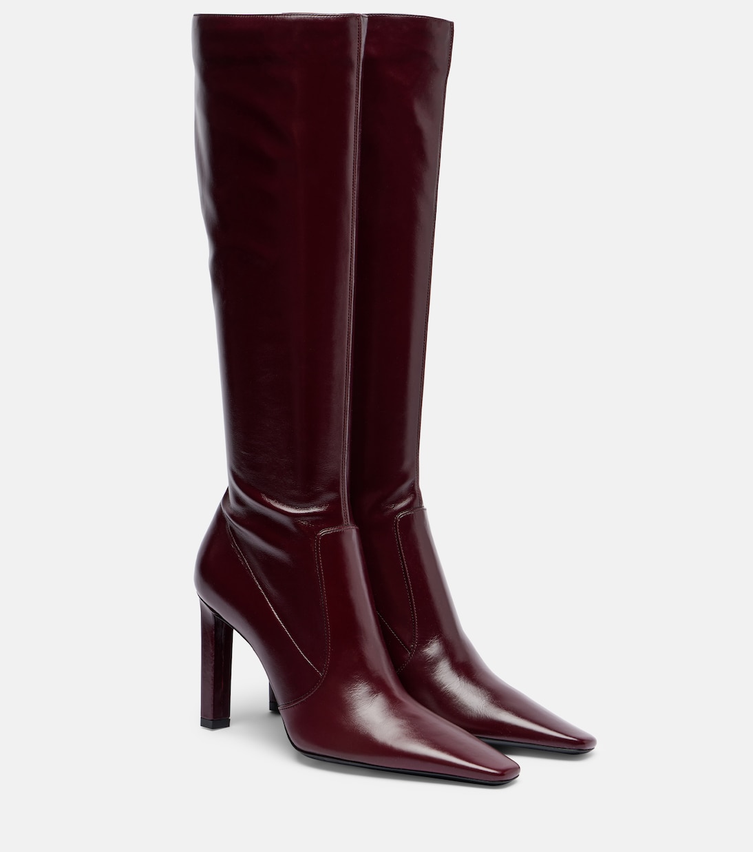 Сапоги кожаные Francoise 95 Saint Laurent, Bordeaux