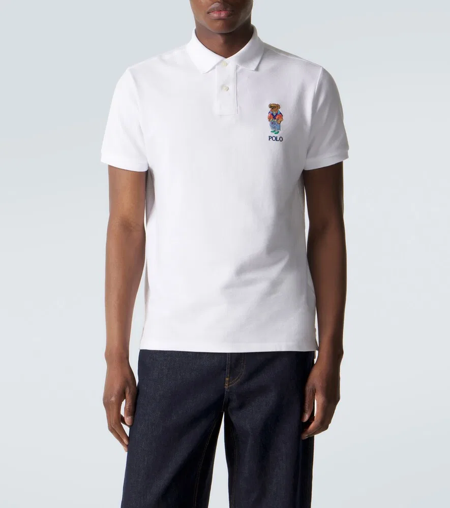 Рубашка-поло Polo Bear из хлопкового пике Polo Ralph Lauren, белый — фото 3