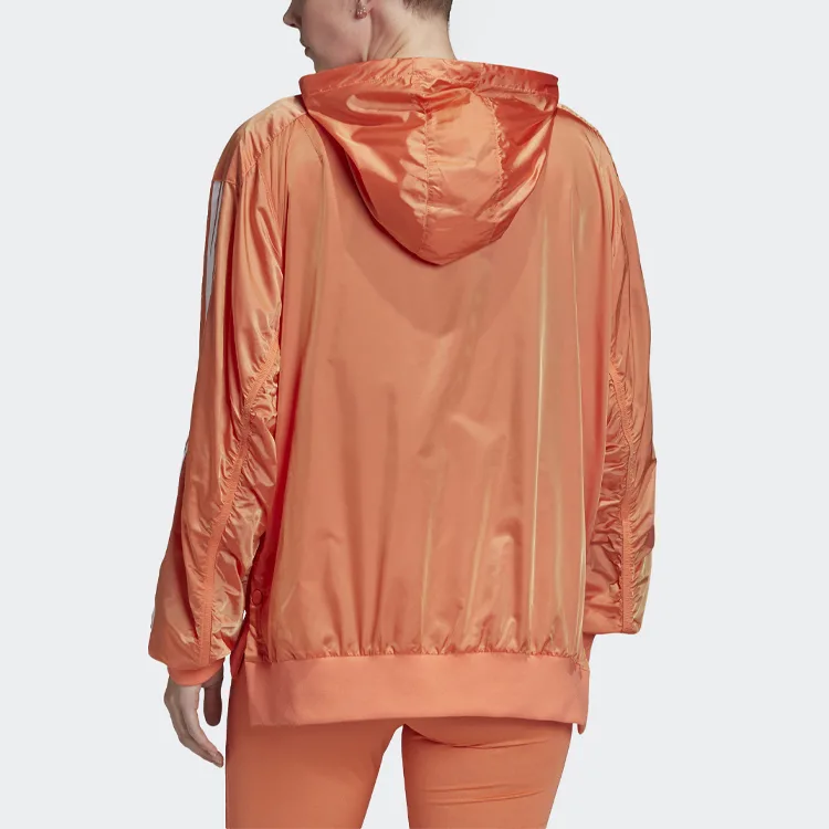 Adidas Originals Куртка FIORUCCI для женщин с капюшоном, цвет коралловый пудровый — фото 4