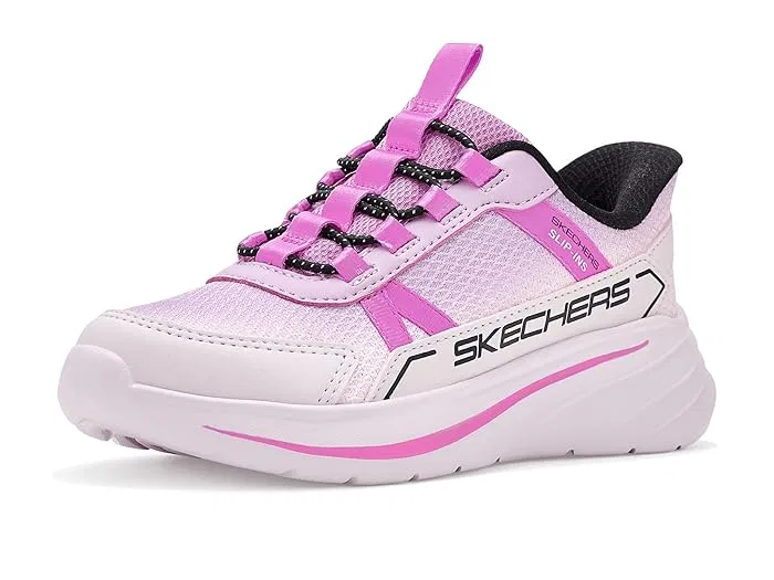 Кроссовки с технологией Slip-Ins Wave 92 SKECHERS KIDS, White/Lavendar — фото 2